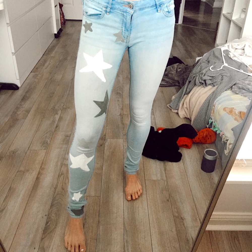 Hand Painted Hollister Jeans